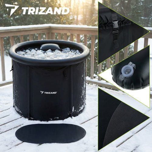 Eisbad Regenerationspool faltbar – 320L Winterbadewanne isoliert Grün - Easy2sell - Deluxe