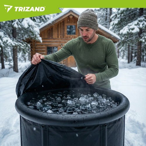 Eisbad Regenerationspool faltbar – 320L Winterbadewanne isoliert Grün - Easy2sell - Deluxe
