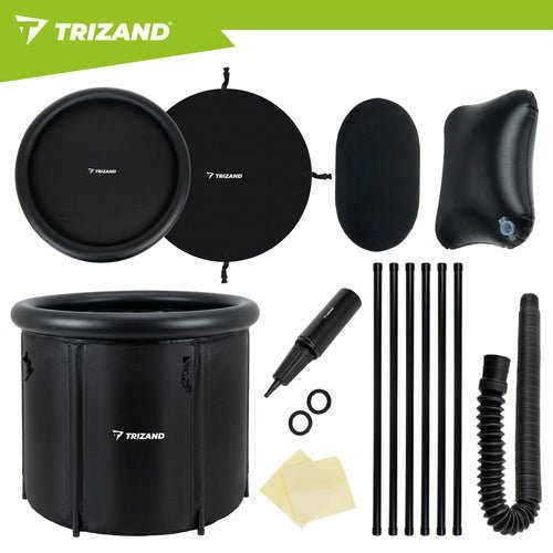 Eisbad Regenerationspool faltbar – 320L Winterbadewanne isoliert Grün - Easy2sell - Deluxe