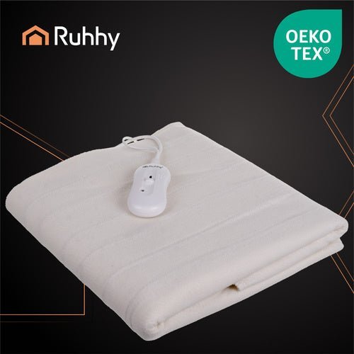 Elektrische Heizdecke 190x80 cm – Wärmeunterbett mit 3 Heizstufen, Weiß - Easy2sell - Deluxe