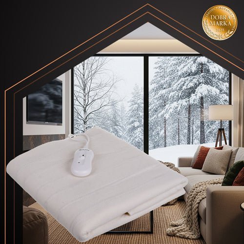 Elektrische Heizdecke mit 3 Heizstufen, 150 x 80 cm, Waschbar, Weiß - Easy2sell - Deluxe