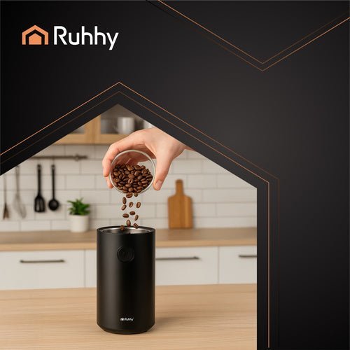 Elektrische Kaffeemühle – Gewürzmühle mit Edelstahlmesser, 150W, Schwarz - Easy2sell - Deluxe