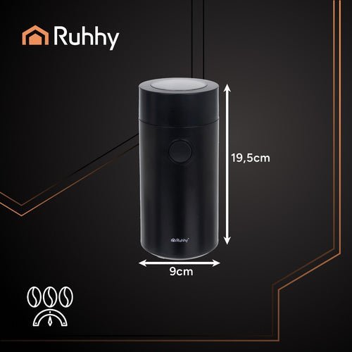 Elektrische Kaffeemühle – Gewürzmühle mit Edelstahlmesser, 150W, Schwarz - Easy2sell - Deluxe