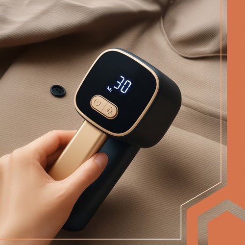Elektrischer Fusselrasierer – Kabelloser Textilrasierer mit LCD - Display, Schwarz - Easy2sell - Deluxe