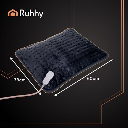 Elektrisches Heizkissen für Rücken und Nacken – 60x38 cm, Grau, 4 Stufen - Easy2sell - Deluxe