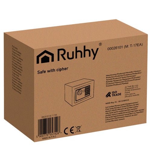 Elektronischer Safe – Heimtresor aus Stahl mit Zahlenschloss, Schwarz - Easy2sell - Deluxe