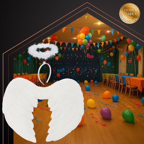 Engelsflügel mit Heiligenschein – Weißes Kostüm Set für Kinder & Erwachsene - Easy2sell - Deluxe