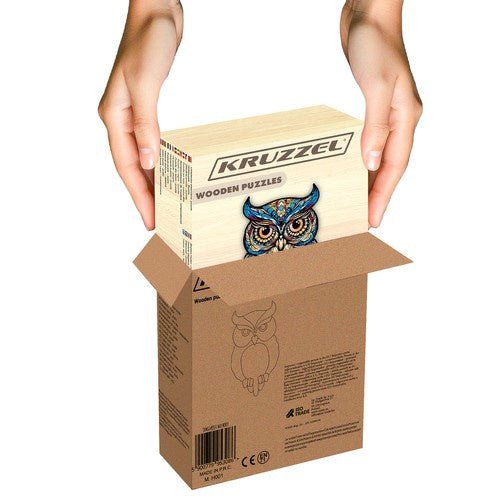 Eulenpuzzle aus Holz – 177 Teile Tierpuzzle für Kinder und Erwachsene - Easy2sell - Deluxe
