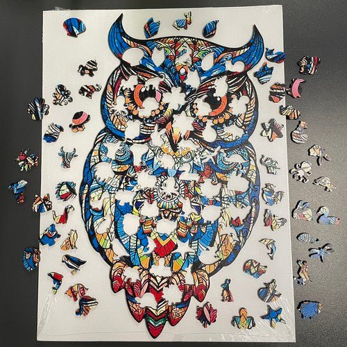 Eulenpuzzle aus Holz – 177 Teile Tierpuzzle für Kinder und Erwachsene - Easy2sell - Deluxe