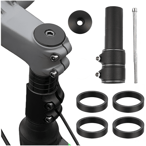 Fahrrad Lenkerverlängerung Adapter 28,6mm – Höhenverstellbar Aluminium Schwarz - Easy2sell - Deluxe