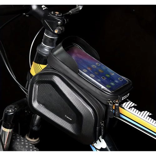 Fahrradtasche mit Handyhülle und Sonnenblende, schwarz - Easy2sell - Deluxe