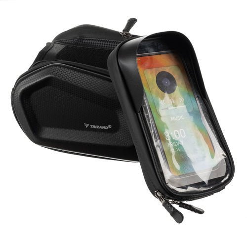 Fahrradtasche mit Handyhülle und Sonnenblende, schwarz - Easy2sell - Deluxe