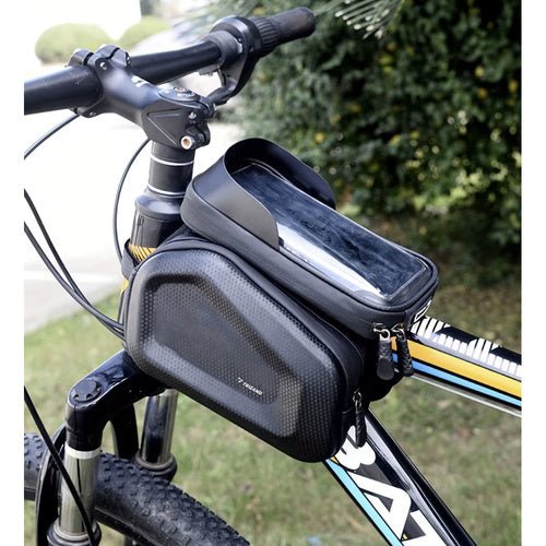 Fahrradtasche mit Handyhülle und Sonnenblende, schwarz - Easy2sell - Deluxe