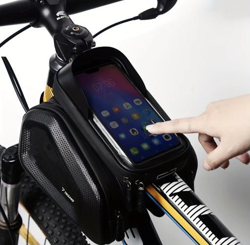 Fahrradtasche mit Handyhülle und Sonnenblende, schwarz - Easy2sell - Deluxe