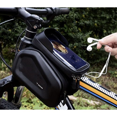 Fahrradtasche mit Handyhülle und Sonnenblende, schwarz - Easy2sell - Deluxe