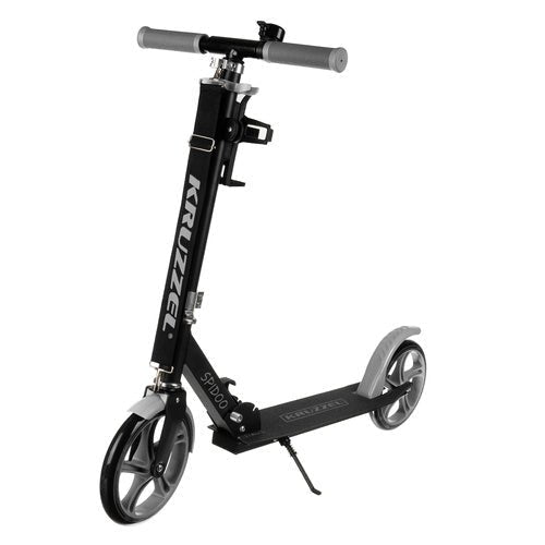 Faltbarer City - Scooter mit großem Räder, schwarz - grau - Easy2sell - Deluxe
