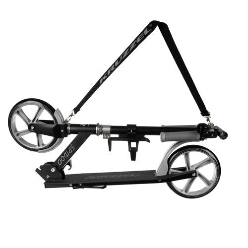 Faltbarer City - Scooter mit großem Räder, schwarz - grau - Easy2sell - Deluxe