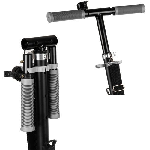 Faltbarer City - Scooter mit großem Räder, schwarz - grau - Easy2sell - Deluxe