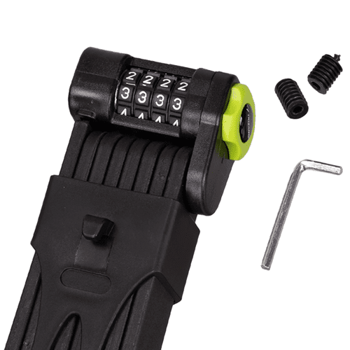 Faltbares Fahrradschloss mit starkem Codeschutz in Schwarz - Easy2sell - Deluxe