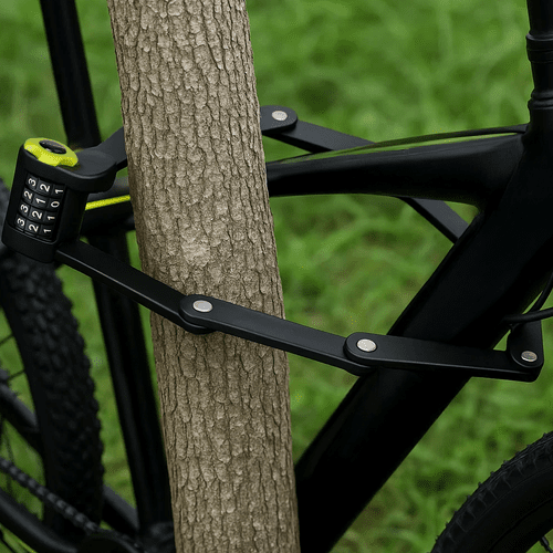 Faltbares Fahrradschloss mit starkem Codeschutz in Schwarz - Easy2sell - Deluxe