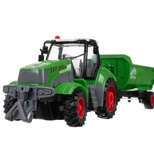 Ferngesteuerter Traktor mit Anhänger und Kipper – LED Licht, Grün - Easy2sell - Deluxe