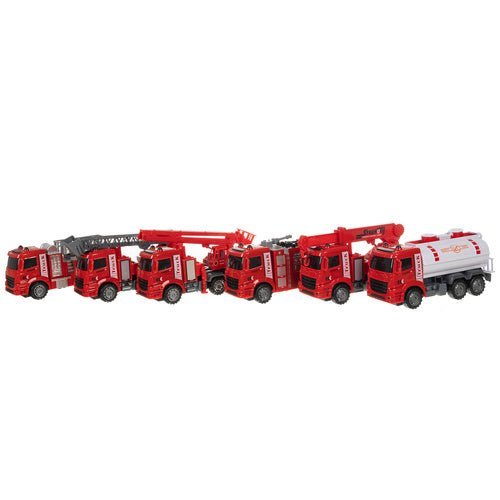 Feuerwehrauto Spielzeug Set 6 - teilig – Rettungsfahrzeuge Rot ab 3 Jahren - Easy2sell - Deluxe