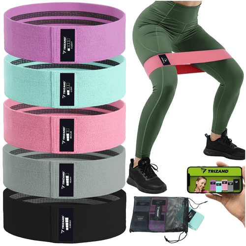 Fitnessbänder 5er Set Widerstandsbänder aus Stoff für Krafttraining - Easy2sell - Deluxe