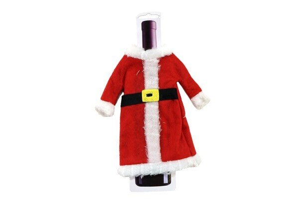 Flaschendekoration Weihnachts Kostüm Weihnachtsmann Nikolaus Flaschen Deko - Easy2sell - Deluxe