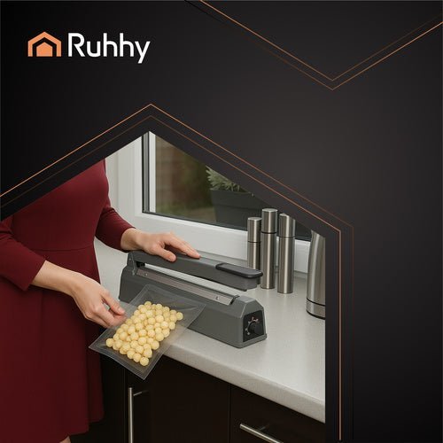 Folienschweißgerät 300mm Schweißnaht – Manuelles Beutelversiegelungsgerät Grau - Easy2sell - Deluxe
