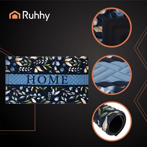 Fußmatte 75x45 cm Rutschfest – Schmutzfangmatte Schwarz aus Gummi & Polyester - Easy2sell - Deluxe