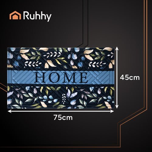 Fußmatte 75x45 cm Rutschfest – Schmutzfangmatte Schwarz aus Gummi & Polyester - Easy2sell - Deluxe