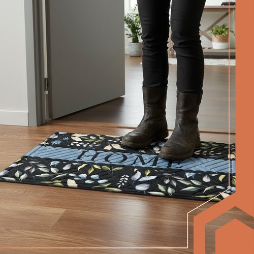 Fußmatte 75x45 cm Rutschfest – Schmutzfangmatte Schwarz aus Gummi & Polyester - Easy2sell - Deluxe