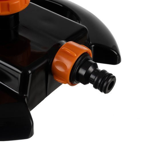 Gartenregner 360° Drehbar – 3 - Armiger Rasensprenger in Schwarz - Orange - Easy2sell - Deluxe