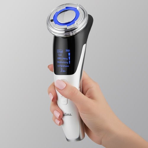 Gesichtsmassagegerät 5 - in - 1 mit EMS Lifting, Wärme & Kälte, Schwarz - Easy2sell - Deluxe