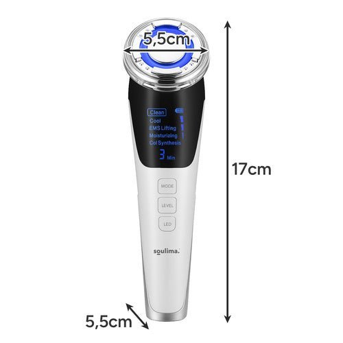 Gesichtsmassagegerät 5 - in - 1 mit EMS Lifting, Wärme & Kälte, Schwarz - Easy2sell - Deluxe
