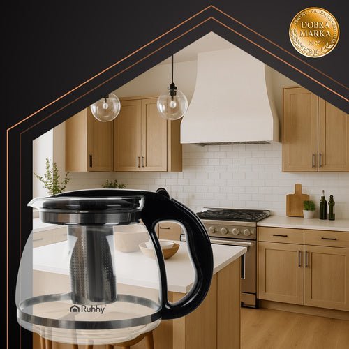 Glasteekanne 2L mit Sieb – Hitzebeständiger Krug für Tee und Kaffee - Easy2sell - Deluxe