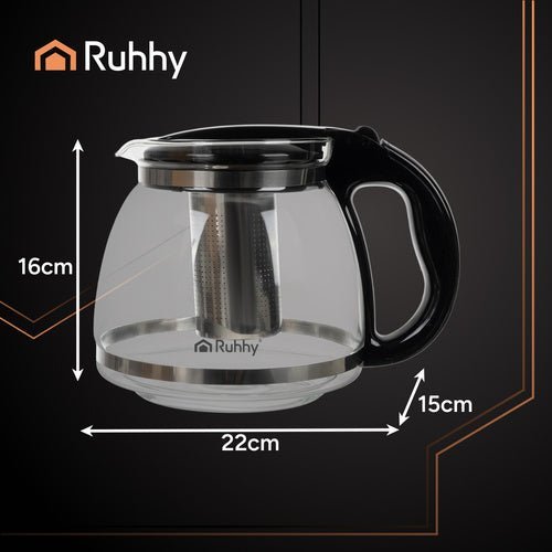 Glasteekanne 2L mit Sieb – Hitzebeständiger Krug für Tee und Kaffee - Easy2sell - Deluxe