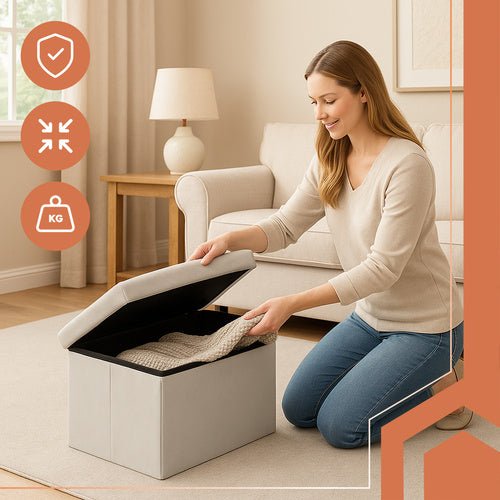 Grauer Samtpouf 60x30x30 cm Ruhhy 25994 - Easy2sell - Deluxe