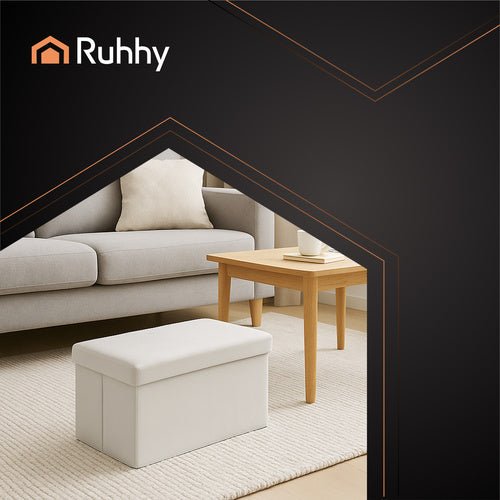 Grauer Samtpouf 60x30x30 cm Ruhhy 25994 - Easy2sell - Deluxe