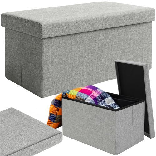 Grauer Stoffpouf 76x38x38cm Ruhhy 26131 - Easy2sell - Deluxe