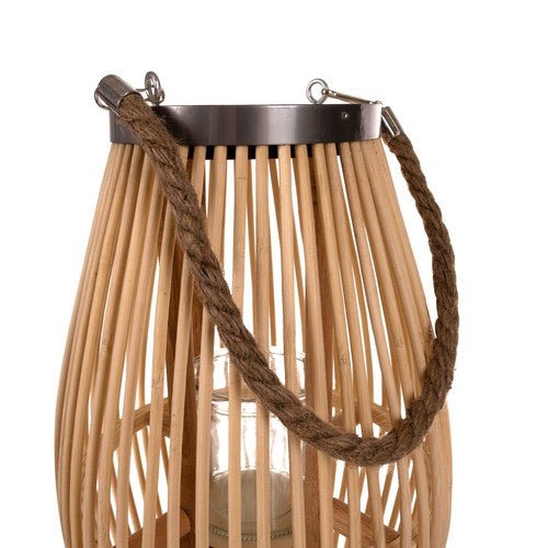 Grosse Bambuslaterne mit abnehmbaren Griff und Romantik Beige - Easy2sell - Deluxe