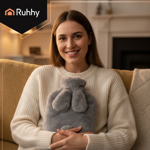 Gummi - Wärmflasche im Bezug 1,8L Ruhhy 26383 - Easy2sell - Deluxe