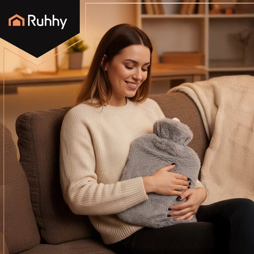 Gummi - Wärmflasche im Bezug 3,5L Ruhhy 26384 - Easy2sell - Deluxe