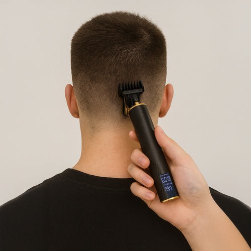 Haarschneider und Bartschneider – Profi Trimmer mit 6 Aufsätzen in Schwarz - Easy2sell - Deluxe