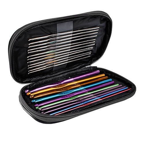 Häkelset für Anfänger – 69 - teiliges Set mit Etui, Garn und Nadeln - Easy2sell - Deluxe