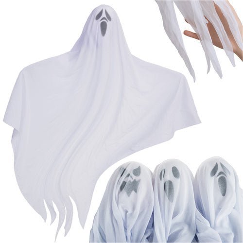 Halloween Geister Hängedeko 3er - Set – Weißer Stoff, 75 cm Grusel - Dekoration - Easy2sell - Deluxe
