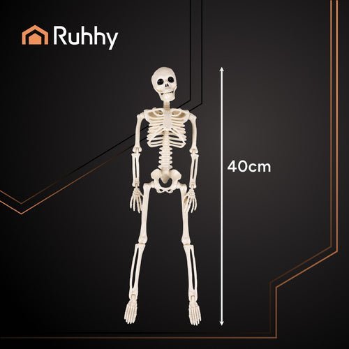 Halloween Skelett Hängedeko – Bewegliche Gliedmaßen, 40 cm, Weiß, ABS - Easy2sell - Deluxe