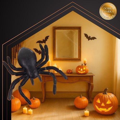 Halloween Spinnen Deko – 10er Set Realistische Kunststoffspinnen Schwarz - Easy2sell - Deluxe