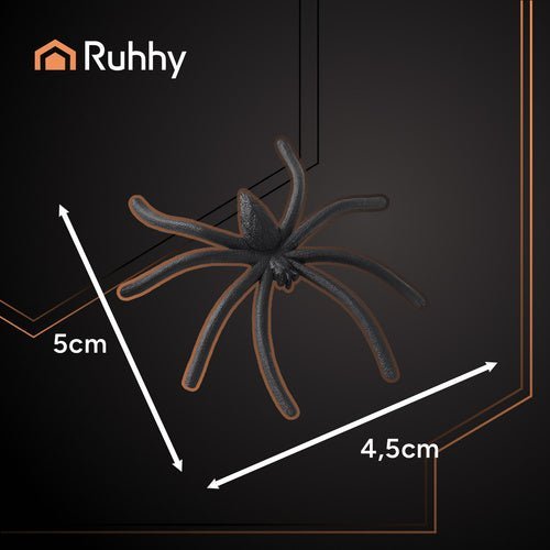 Halloween Spinnennetz mit 2 Spinnen – Weißes Deko - Set Dehnbar bis 2,5m2 - Easy2sell - Deluxe