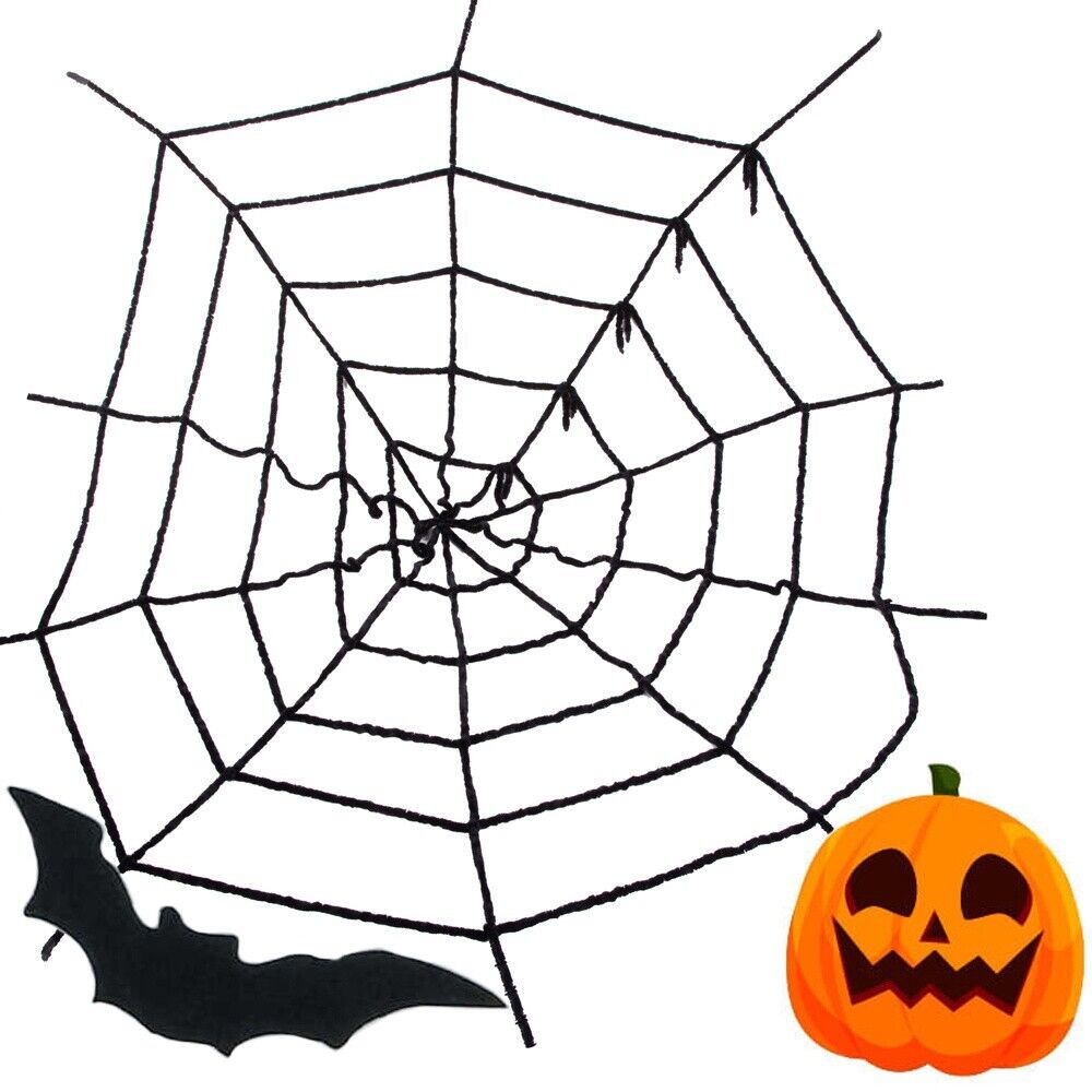 Halloween Spinnennetz Spinnweben Spinnen Netz Party Horror Dekoration 90x90cm - Easy2sell - Deluxe
